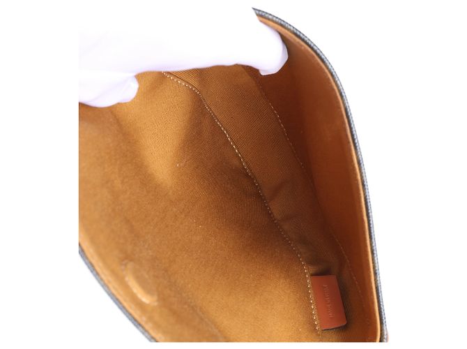 Céline Borsa a tracolla Celine Triomphe Triangle in PVC e pelle, marrone - vista 9