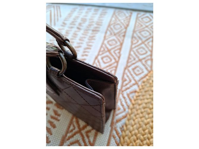 Borsa trapuntata Chanel in pelle marrone Marrone scuro - vista 10