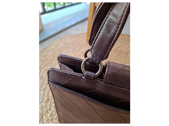 Borsa trapuntata Chanel in pelle marrone Marrone scuro - vista 6