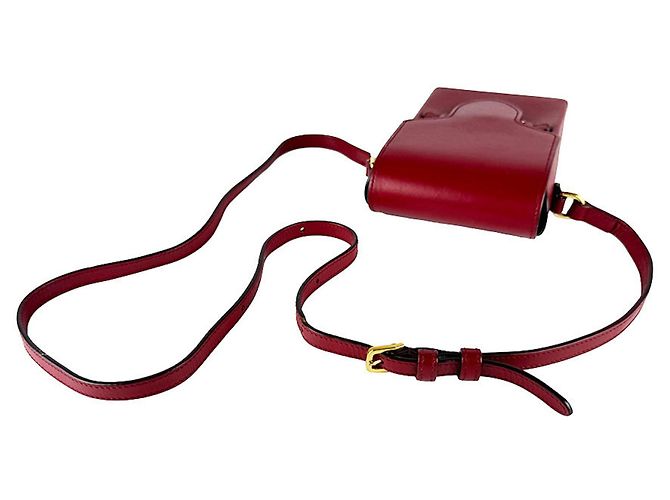 Borsa a tracolla Gucci in pelle rossa Rosso - vista 10