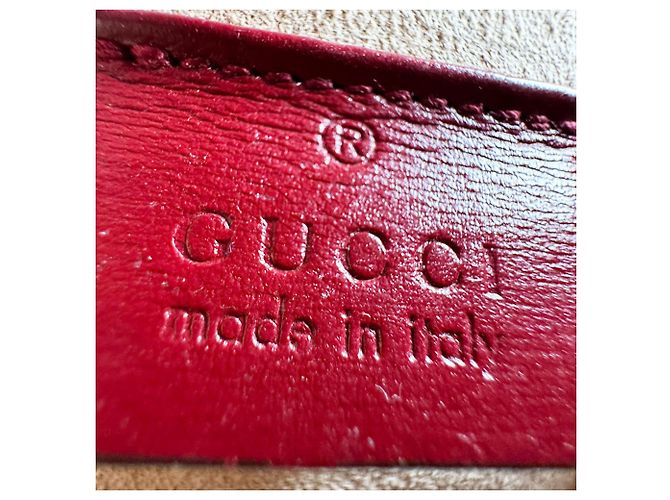 Borsa a tracolla Gucci in pelle rossa Rosso - vista 11