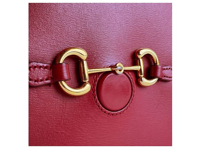 Borsa a tracolla Gucci in pelle rossa Rosso - vista 13
