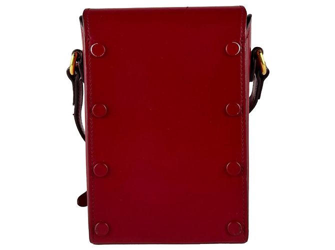 Borsa a tracolla Gucci in pelle rossa Rosso - vista 3
