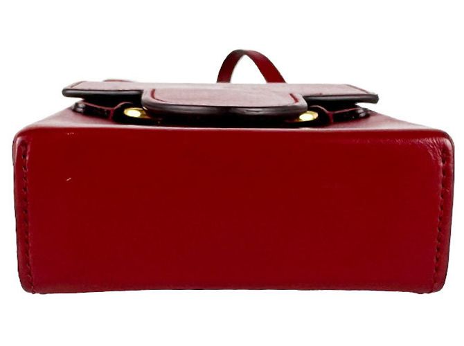 Borsa a tracolla Gucci in pelle rossa Rosso - vista 4