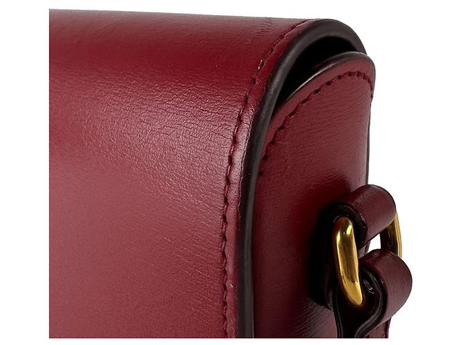 Borsa a tracolla Gucci in pelle rossa Rosso - vista 6