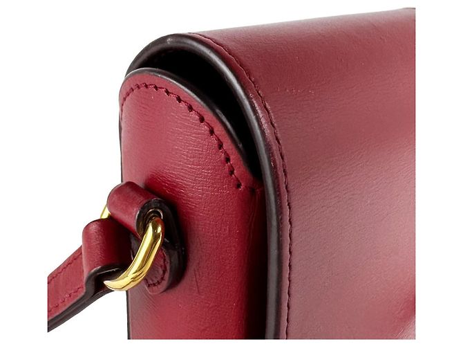 Borsa a tracolla Gucci in pelle rossa Rosso - vista 7