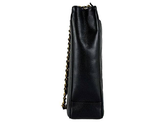 Borsa a tracolla Chanel in vitello grana Nero - vista 2