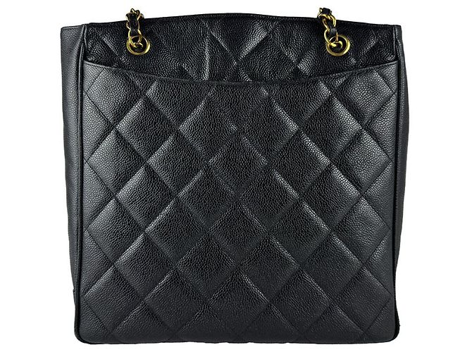 Borsa a tracolla Chanel in vitello grana Nero - vista 3
