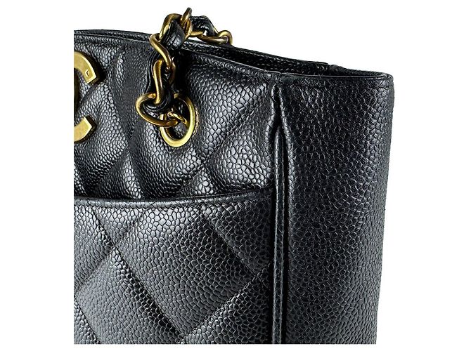 Borsa a tracolla Chanel in vitello grana Nero - vista 6