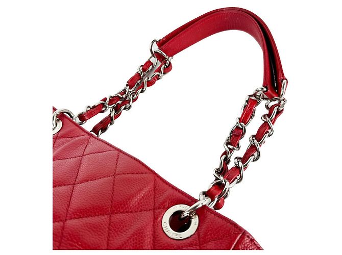 Borsa Chanel PST in pelle di vitello grana rossa Rosso - vista 10