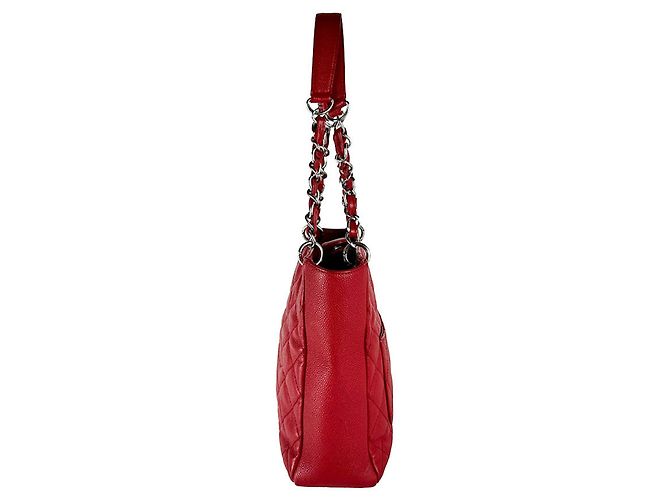 Borsa Chanel PST in pelle di vitello grana rossa Rosso - vista 2