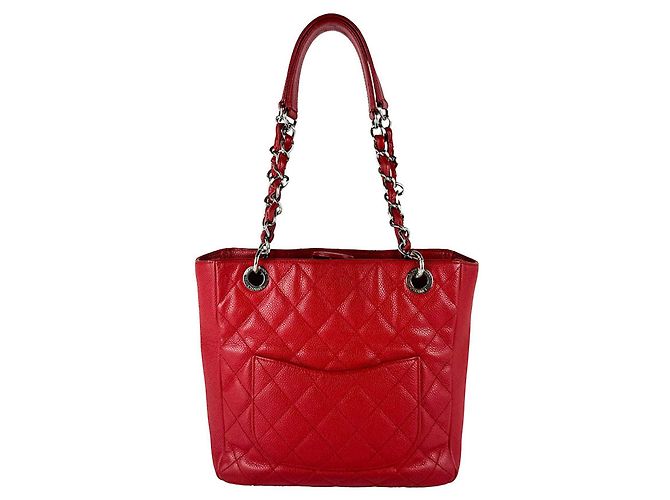Borsa Chanel PST in pelle di vitello grana rossa Rosso - vista 3