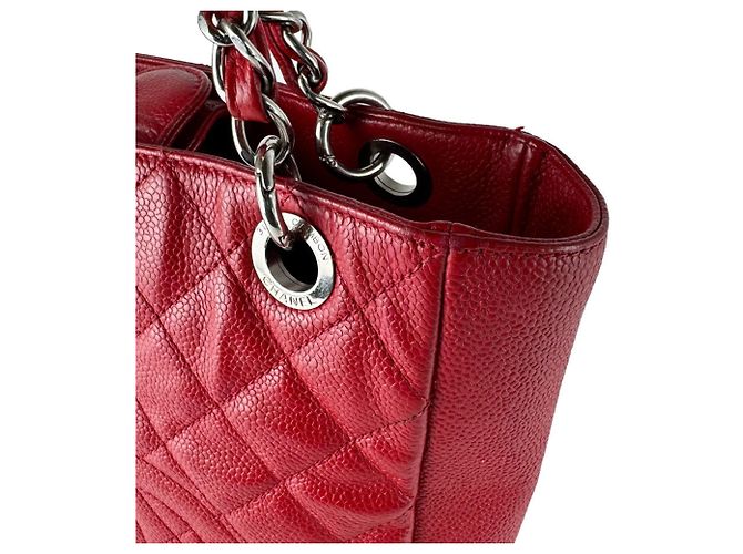Borsa Chanel PST in pelle di vitello grana rossa Rosso - vista 6