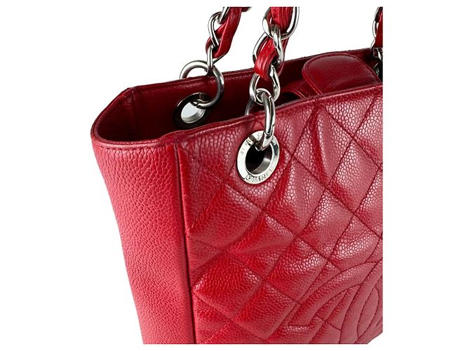 Borsa Chanel PST in pelle di vitello grana rossa Rosso - vista 7