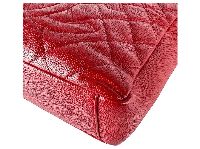 Borsa Chanel PST in pelle di vitello grana rossa Rosso - vista 8