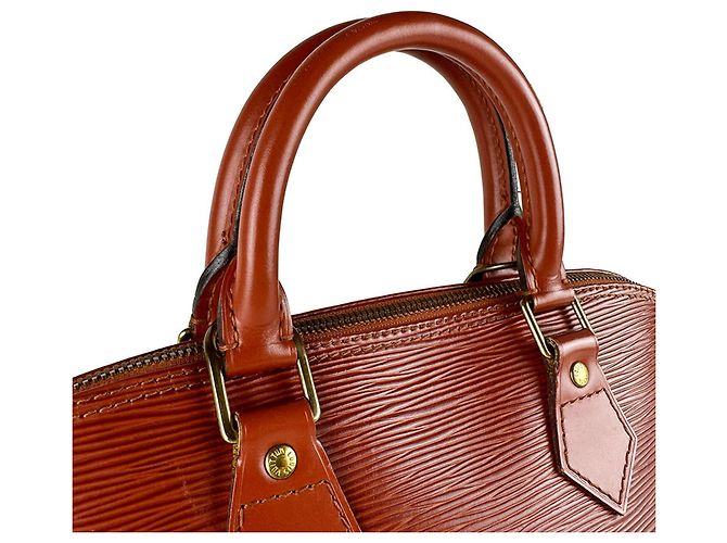 Borsa a mano Louis Vuitton Alma in pelle Epi Marrone - vista 10