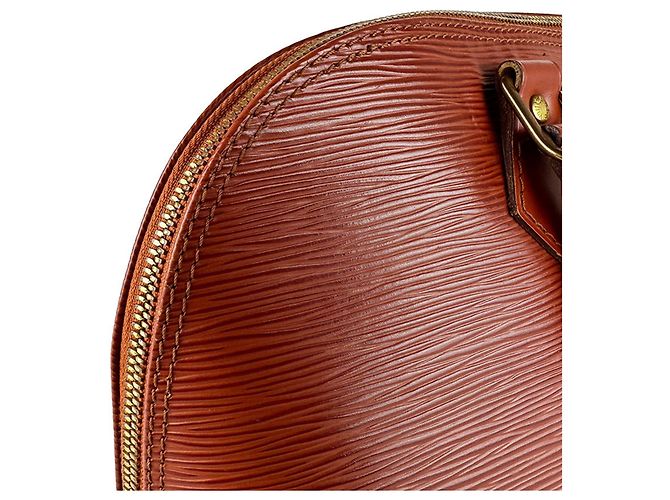 Borsa a mano Louis Vuitton Alma in pelle Epi Marrone - vista 6