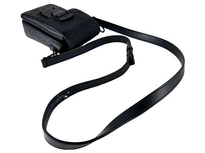 Borsa a tracolla Louis Vuitton in pelle nera Nero - vista 10