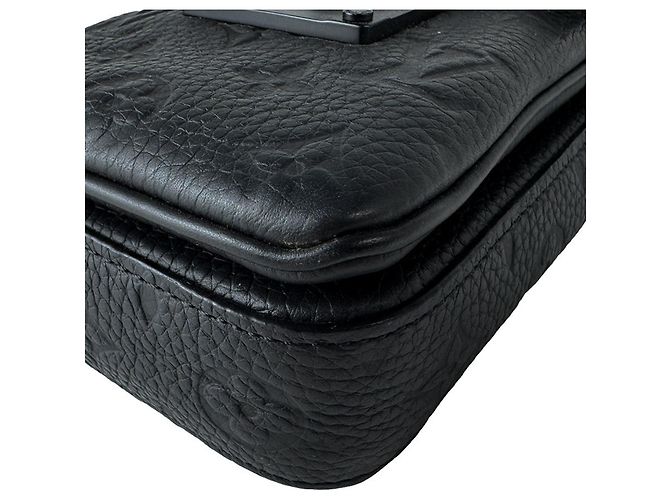 Borsa a tracolla Louis Vuitton in pelle nera Nero - vista 8
