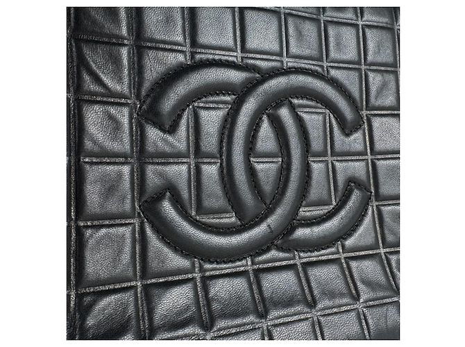 Borsa Chanel Chocolate Bar in pelle nera Nero - vista 11