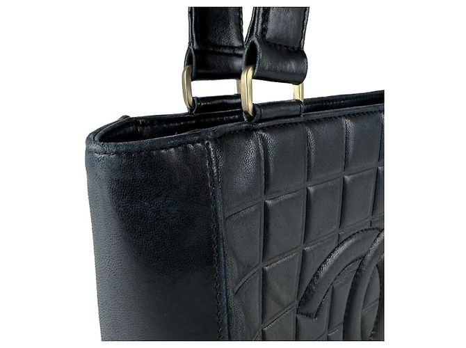 Borsa Chanel Chocolate Bar in pelle nera Nero - vista 7