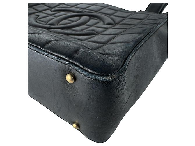 Borsa Chanel Chocolate Bar in pelle nera Nero - vista 8