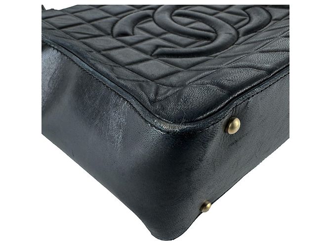 Borsa Chanel Chocolate Bar in pelle nera Nero - vista 9