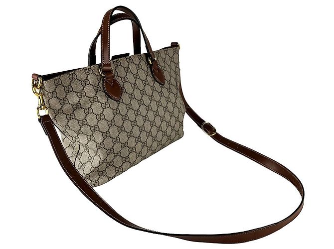 Borsa a tracolla Gucci GG Supreme Brown Marrone - vista 10