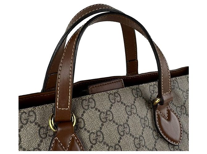 Borsa a tracolla Gucci GG Supreme Brown Marrone - vista 11