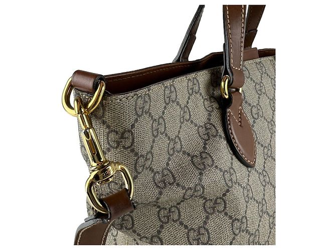 Borsa a tracolla Gucci GG Supreme Brown Marrone - vista 7