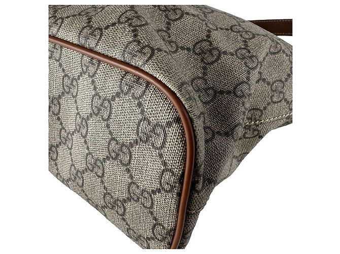 Borsa a tracolla Gucci GG Supreme Brown Marrone - vista 8