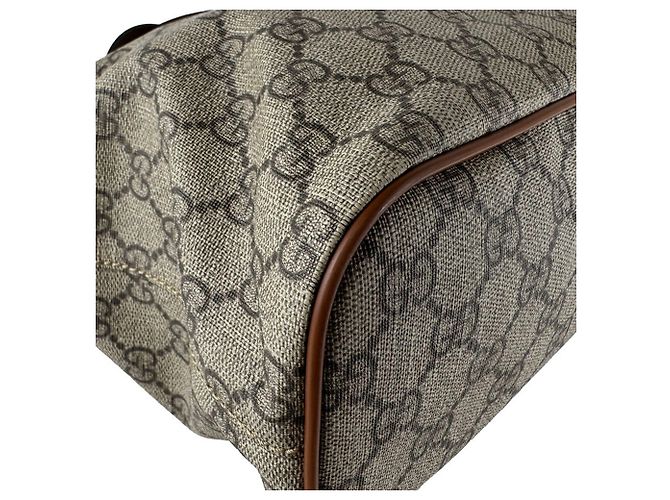 Borsa a tracolla Gucci GG Supreme Brown Marrone - vista 9