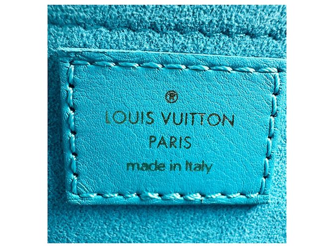 Borsa a tracolla con catena Louis Vuitton New Wave in Turquoise Turchese - vista 13