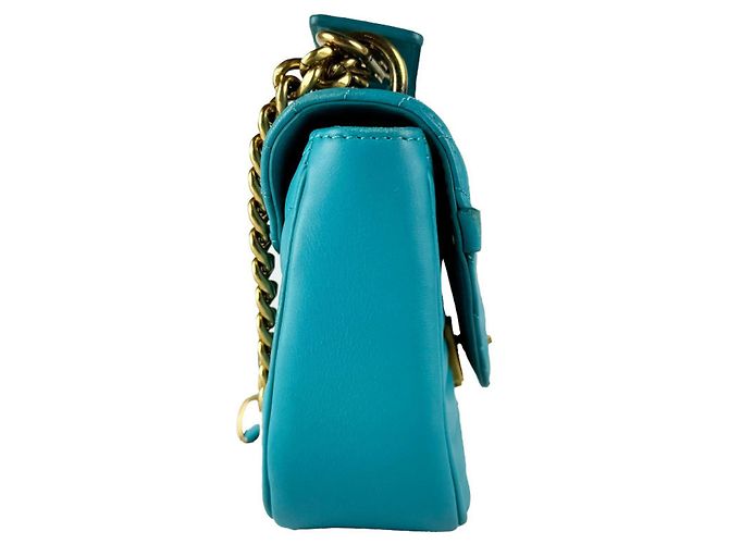 Borsa a tracolla con catena Louis Vuitton New Wave in Turquoise Turchese - vista 2