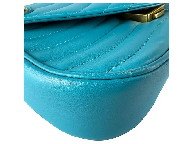 Borsa a tracolla con catena Louis Vuitton New Wave in Turquoise Turchese - vista 9