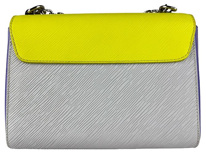 Borsa a tracolla Louis Vuitton Epi Twist MM Marrone Porpora Giallo - vista 3