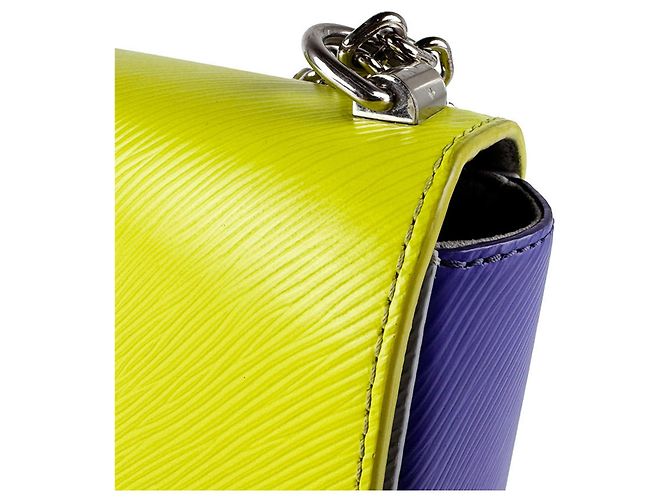 Borsa a tracolla Louis Vuitton Epi Twist MM Marrone Porpora Giallo - vista 6