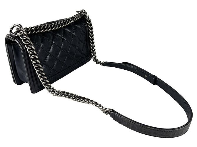 Borsa a tracolla Chanel Boy Nero - vista 10
