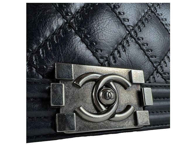 Borsa a tracolla Chanel Boy Nero - vista 11