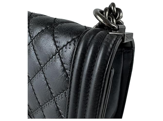 Borsa a tracolla Chanel Boy Nero - vista 6