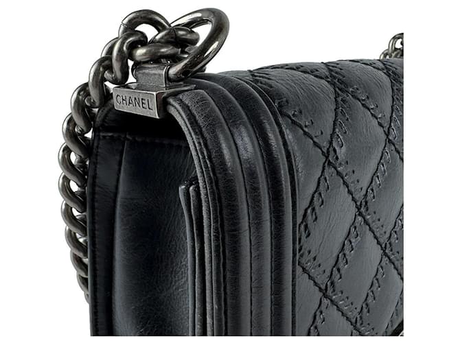 Borsa a tracolla Chanel Boy Nero - vista 7