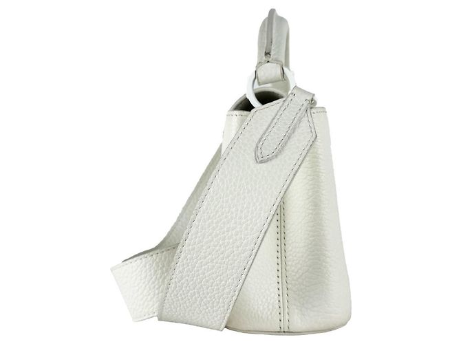 Borsa a mano Louis Vuitton Capucines MINI in pelle bianca Bianco - vista 2