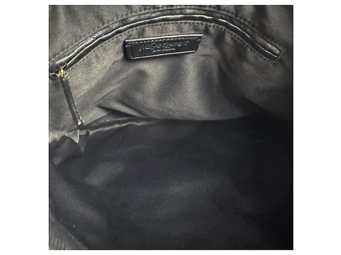 Borsa a mano Saint Laurent in tela nera Nero - vista 5