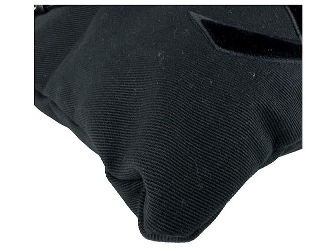 Borsa a mano Saint Laurent in tela nera Nero - vista 9