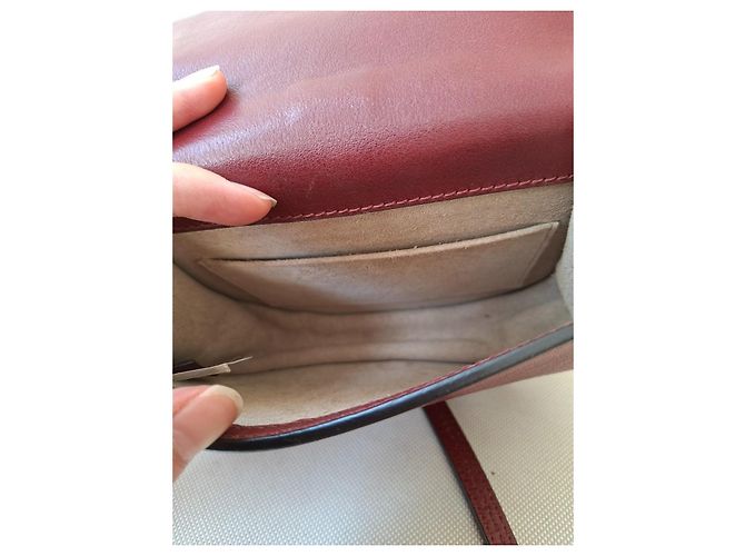 Chloé Nile Borsa a Tracolla in Pelle Bordeaux Bordò - vista 11