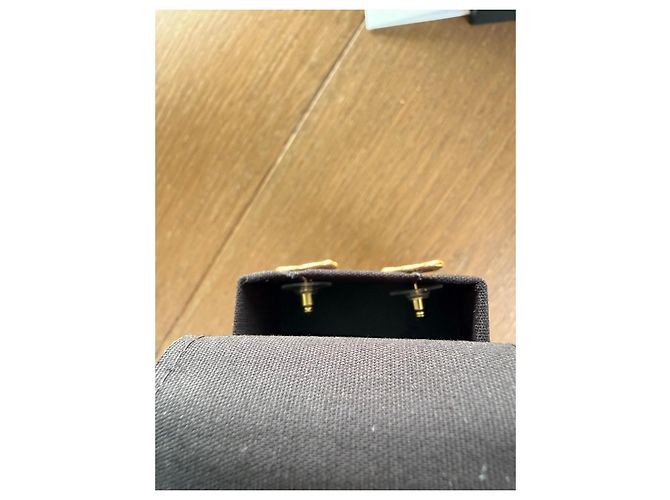 Orecchini a lobo Chanel CC Logo in metallo dorato D'oro - vista 6
