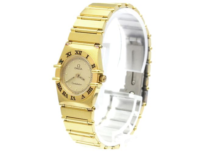 Omega Constellation vergoldete Quartz Damenuhr - Ansicht 2