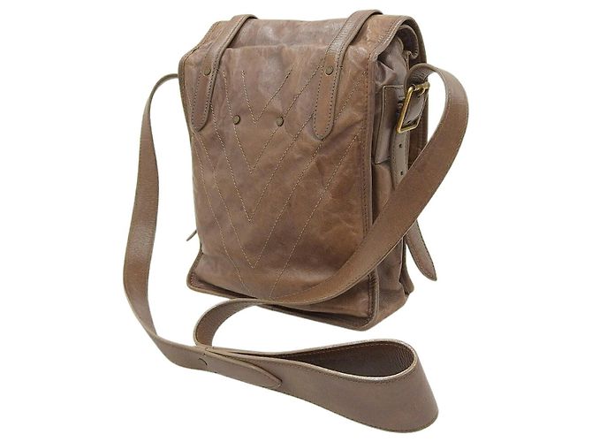 Borsa a tracolla Louis Vuitton Trotteur in pelle Soana Marrone - vista 2