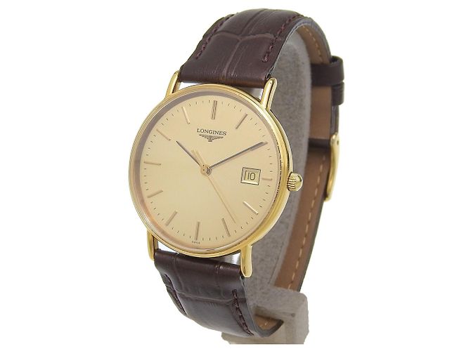 Relógio Longines L4 636 2 Gold Dial Marrom - vista 2