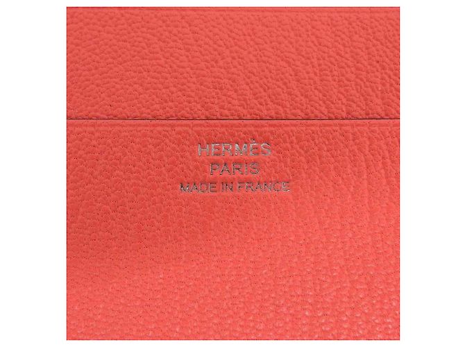 Hermès Portafoglio tri-fold combinato Hermes Bearn in Rosa - vista 10